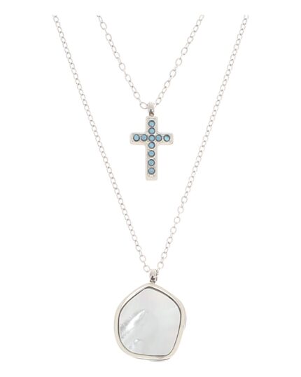 Κρεμαστό λαιμού AQE-9828-5 - Ασημί