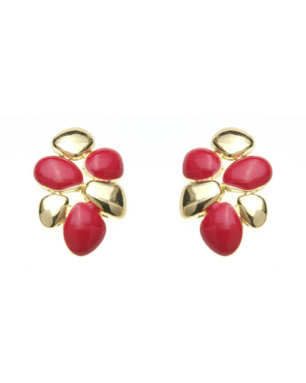 Καρφωτό σκουλαρίκι XY-3514-20 - Κόκκινο