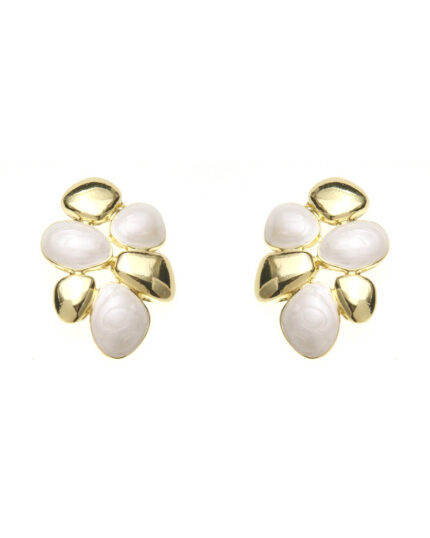 Καρφωτό σκουλαρίκι XY-3514-20 - Μπέζ