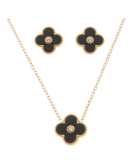 Κρεμαστό σετ λαιμού με σκουλαρίκια JY-8715-11 - Χρυσό